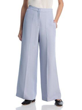 1125$ Fabiana Filippi Wide Leg Pants High Rise Size 14 US/ 50 IT Lavender Pupple